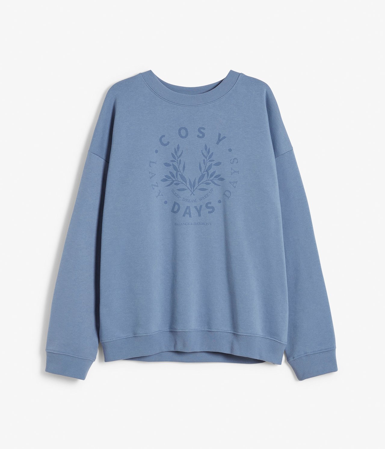 Sweatshirt med tryck Blå - XS - 1