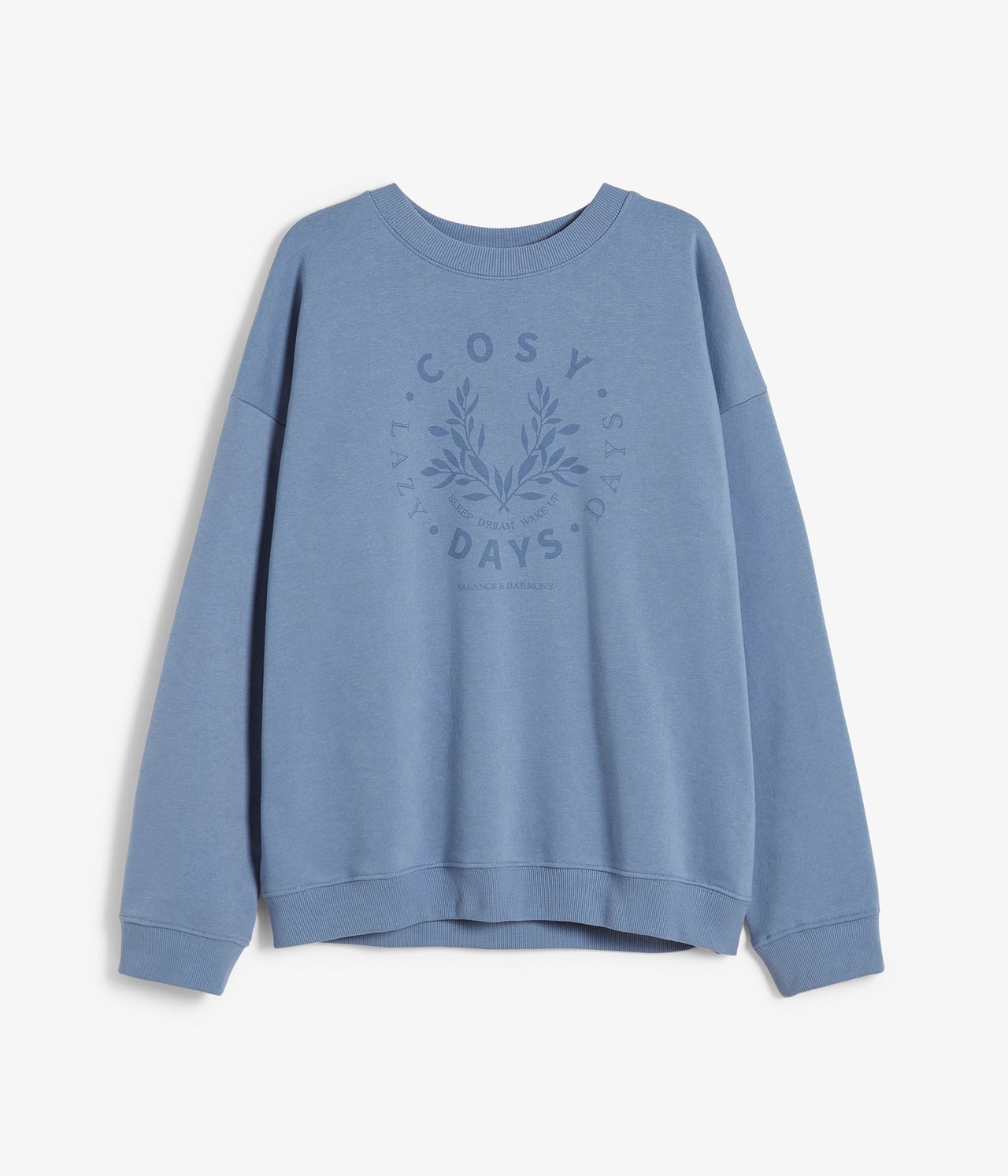Sweatshirt med tryck - Blå - 6
