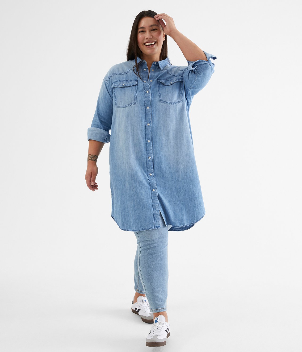 Farkkupaitamekko - Denim - 2
