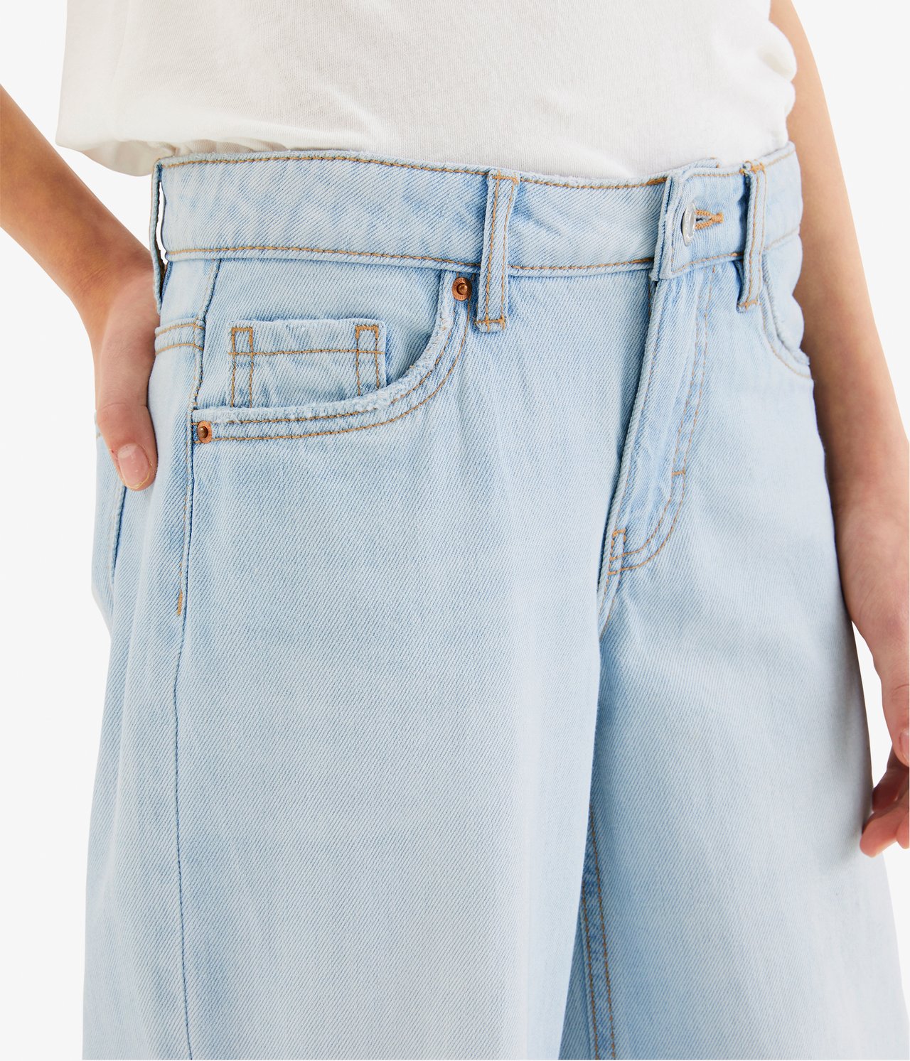 Jeans loose fit low waist - Ljus denim - 5
