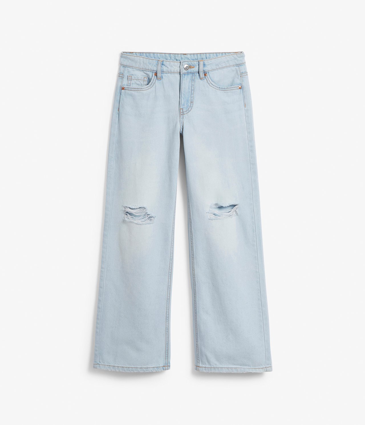 Jeans loose fit low waist - Ljus denim - 8