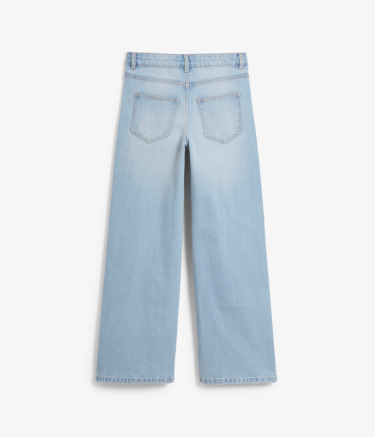Jeans wide fit mid waist - Ljus denim - 8