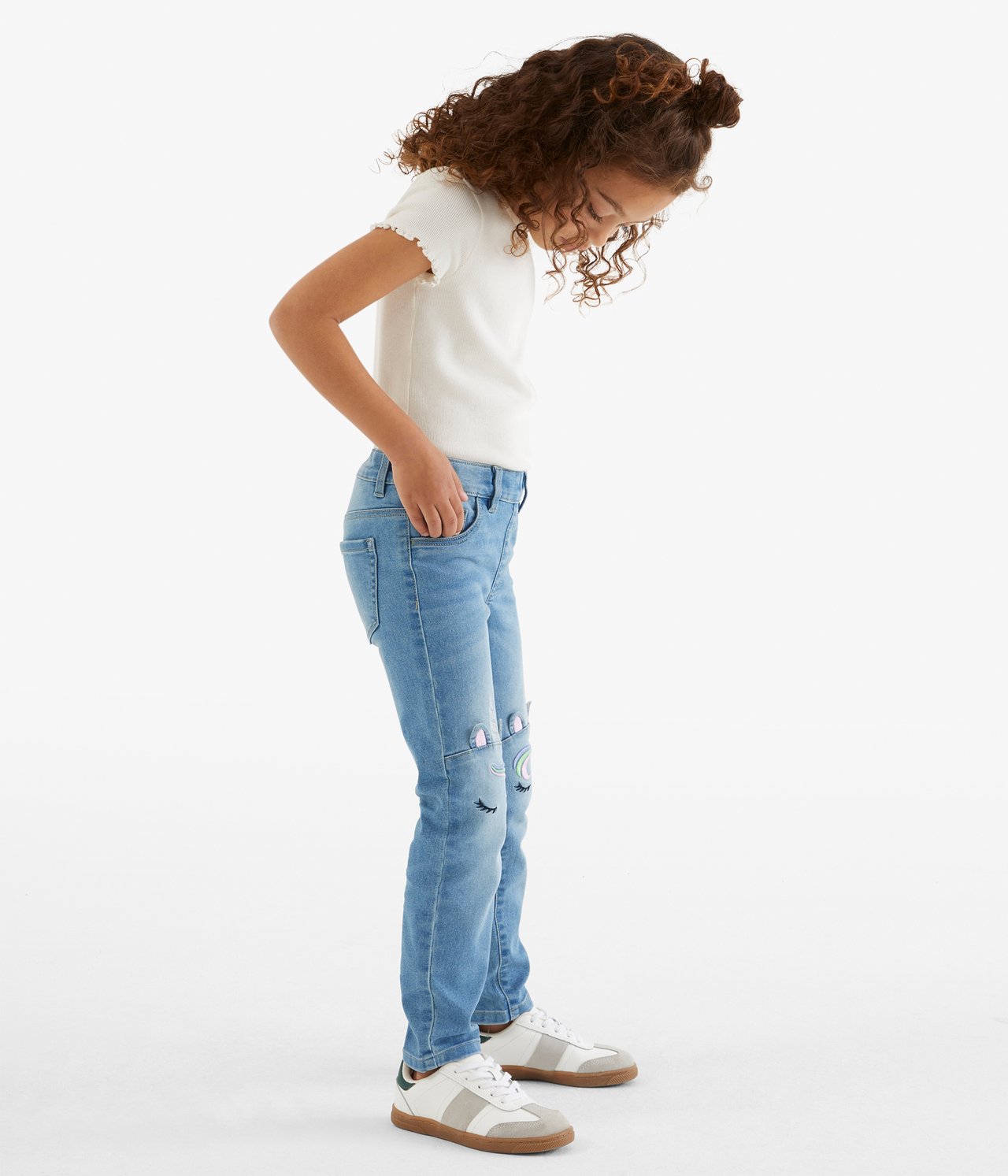Jeans med enhjørninger - Lyseblå - 2