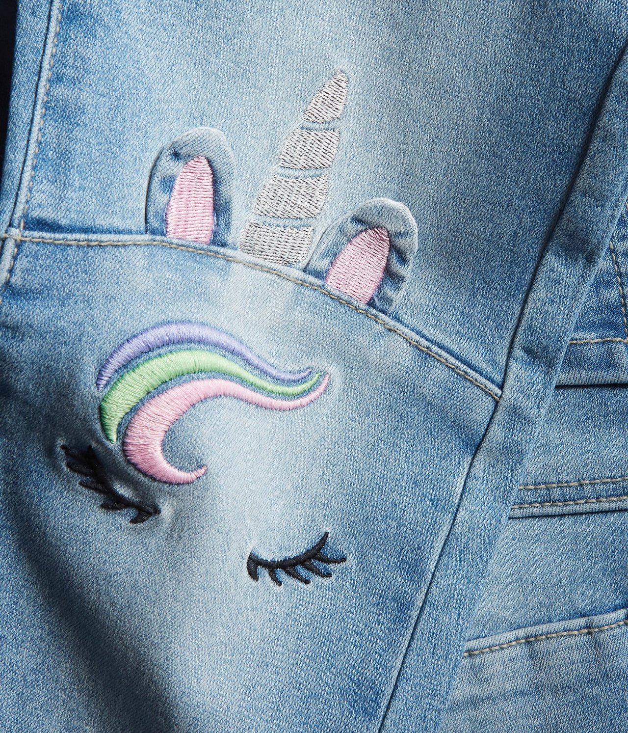Jeans med enhörningar Ljusblå - null - 7