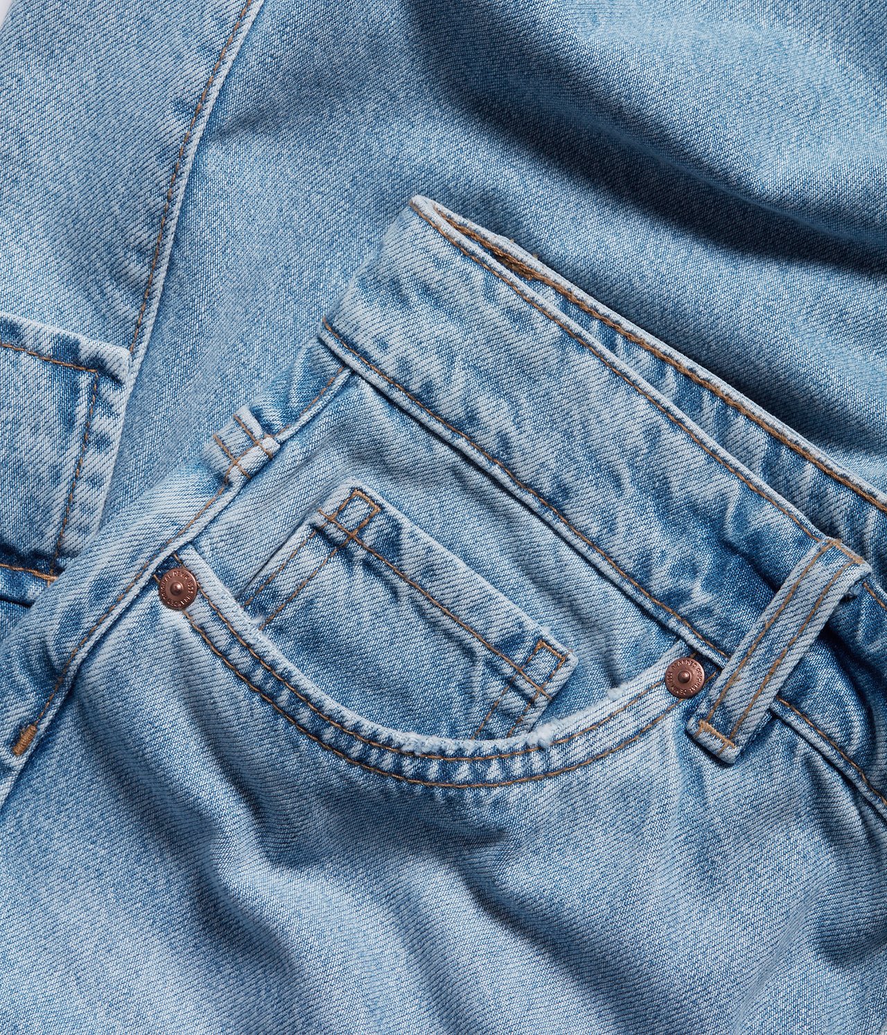 Dżinsy Wide High Waist z kieszeniami cargo - Jasny dżins - 6
