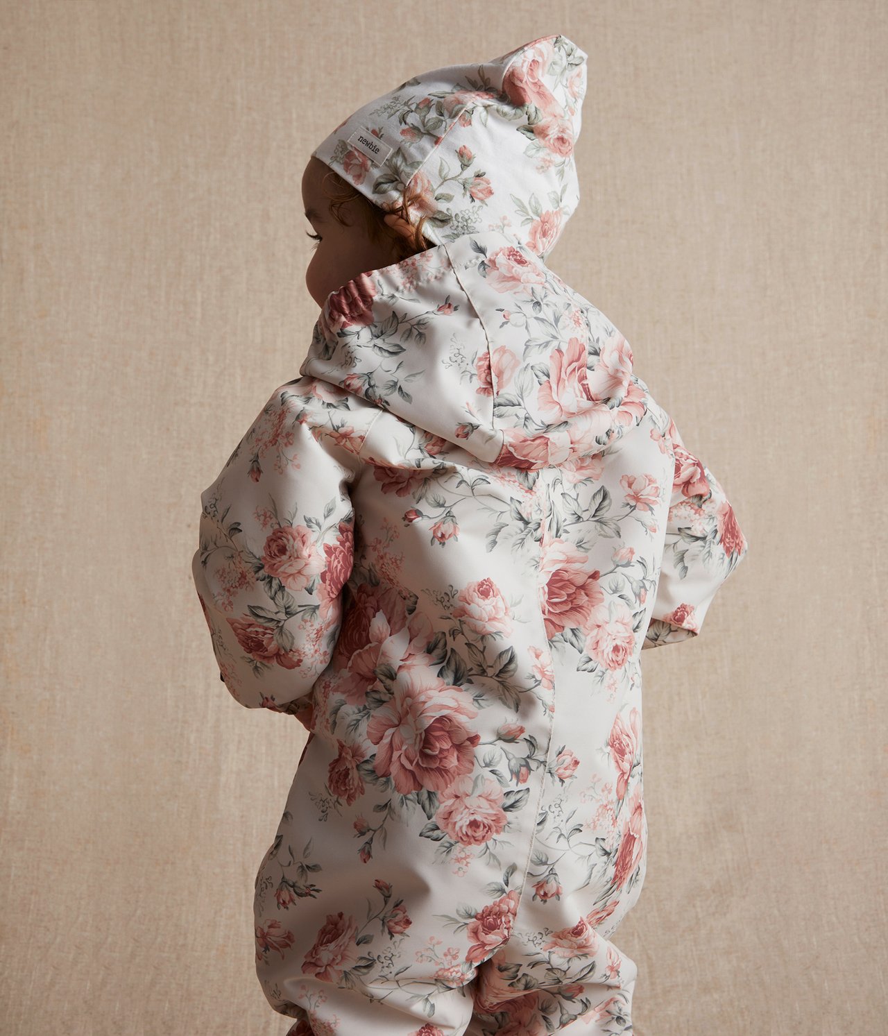 Kuviollinen vauvojen haalari - Vaaleanbeige - 4