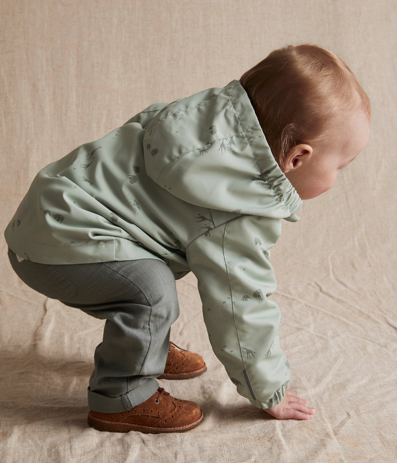 Mönstrad babyjacka - Grön - 3