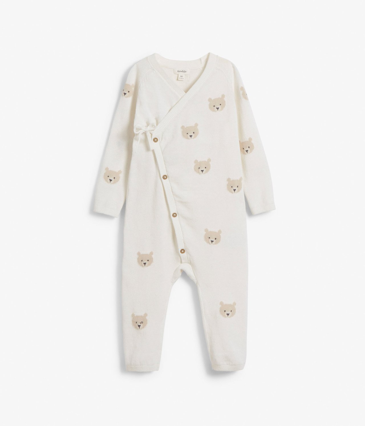 Strikket jumpsuit baby Offwhite - null - 0