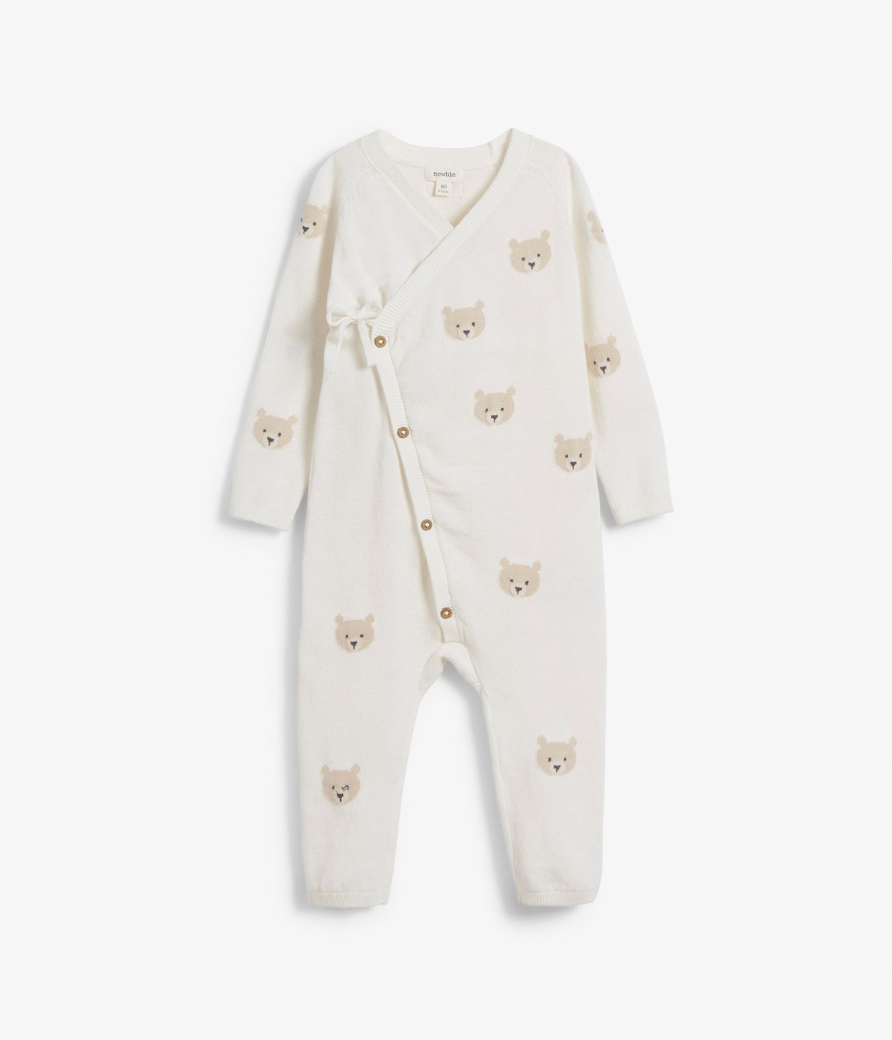 Vauvan neulottu jumpsuit - Luonnonvalkoinen - 2