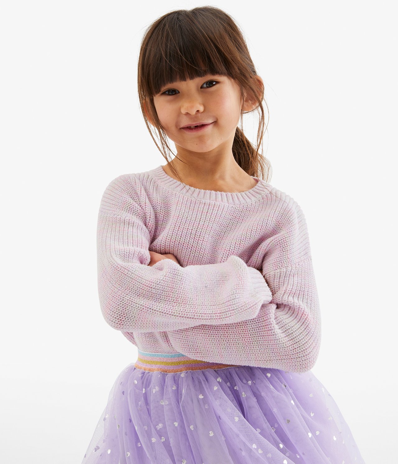 Dzianinowy sweter - Jasnoróżowy - 3