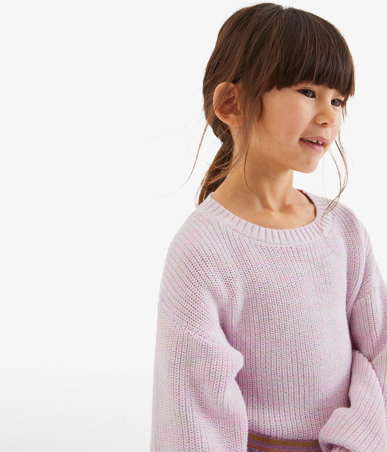 Dzianinowy sweter - Jasnoróżowy - 4
