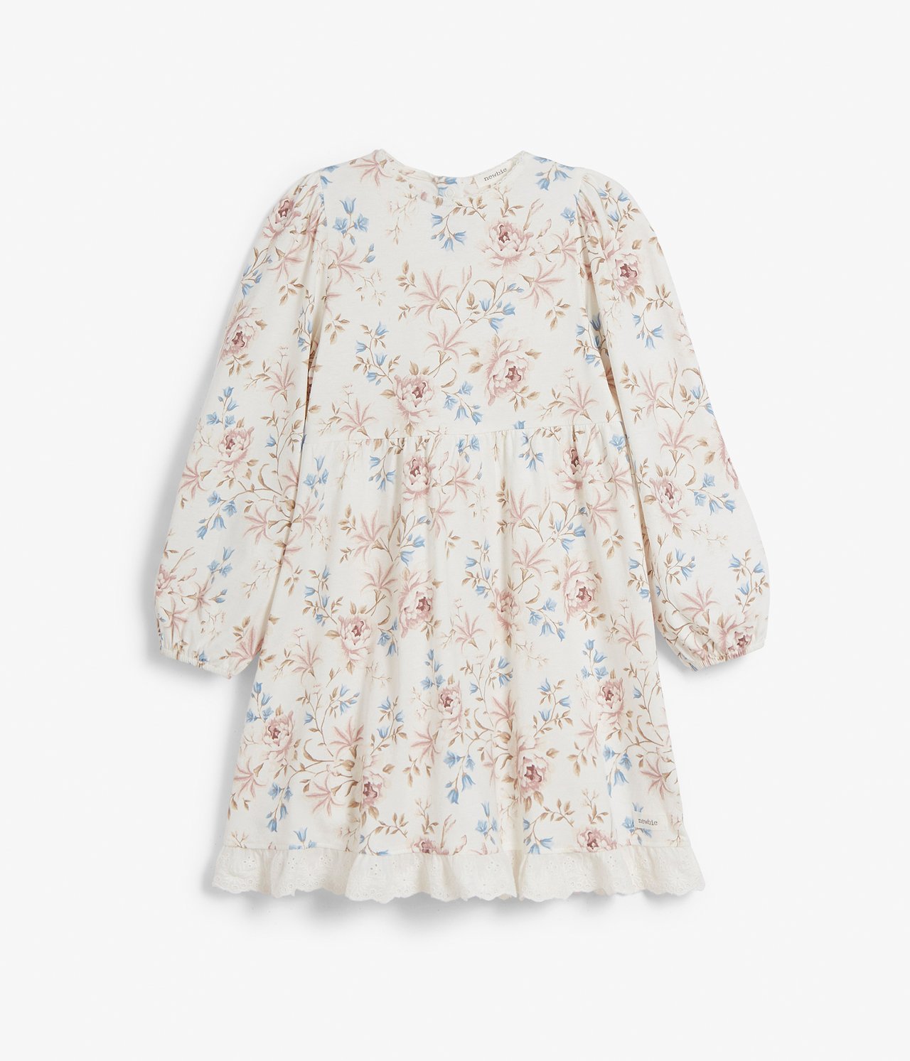 Blommig klänning - Offwhite - 6