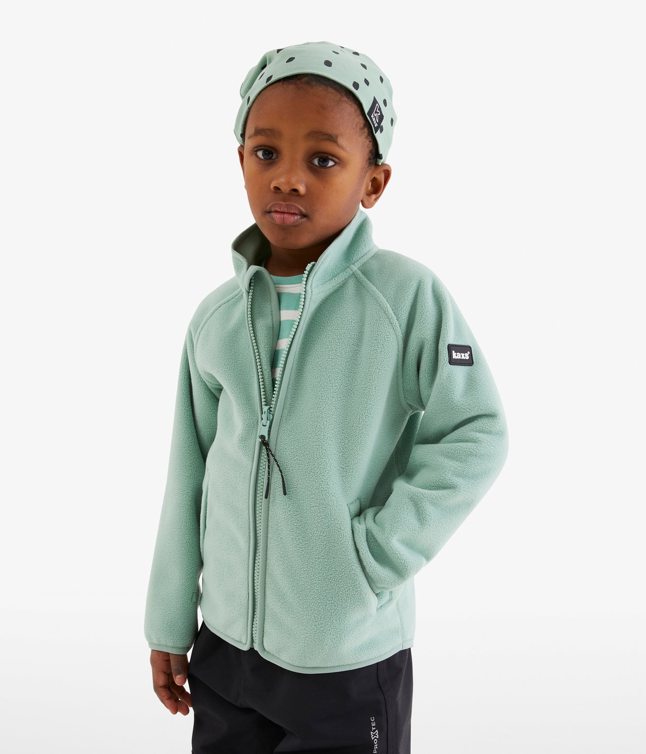 Vindfleece zip-in / zip-off Kaxs - Grön - 3