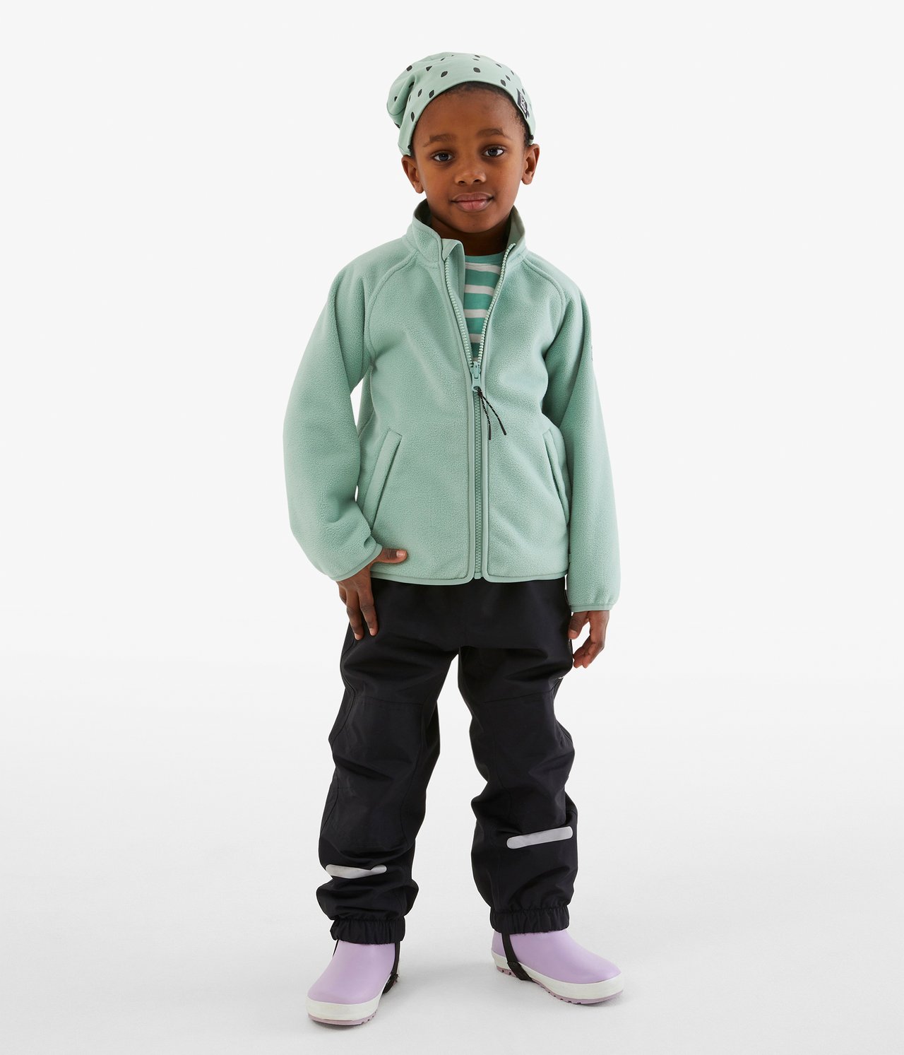 Vindfleece zip-in / zip-off Kaxs - Grön - 2