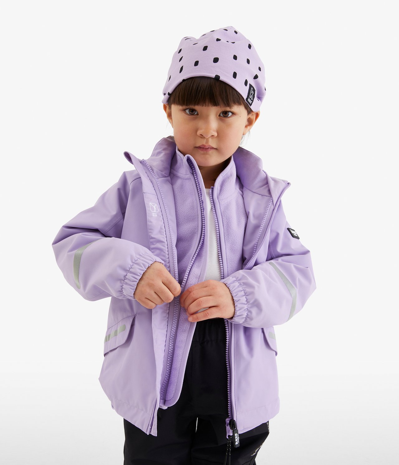 Kaxs-fleecetuulitakki zip-in / zip-off - Violetti - 4