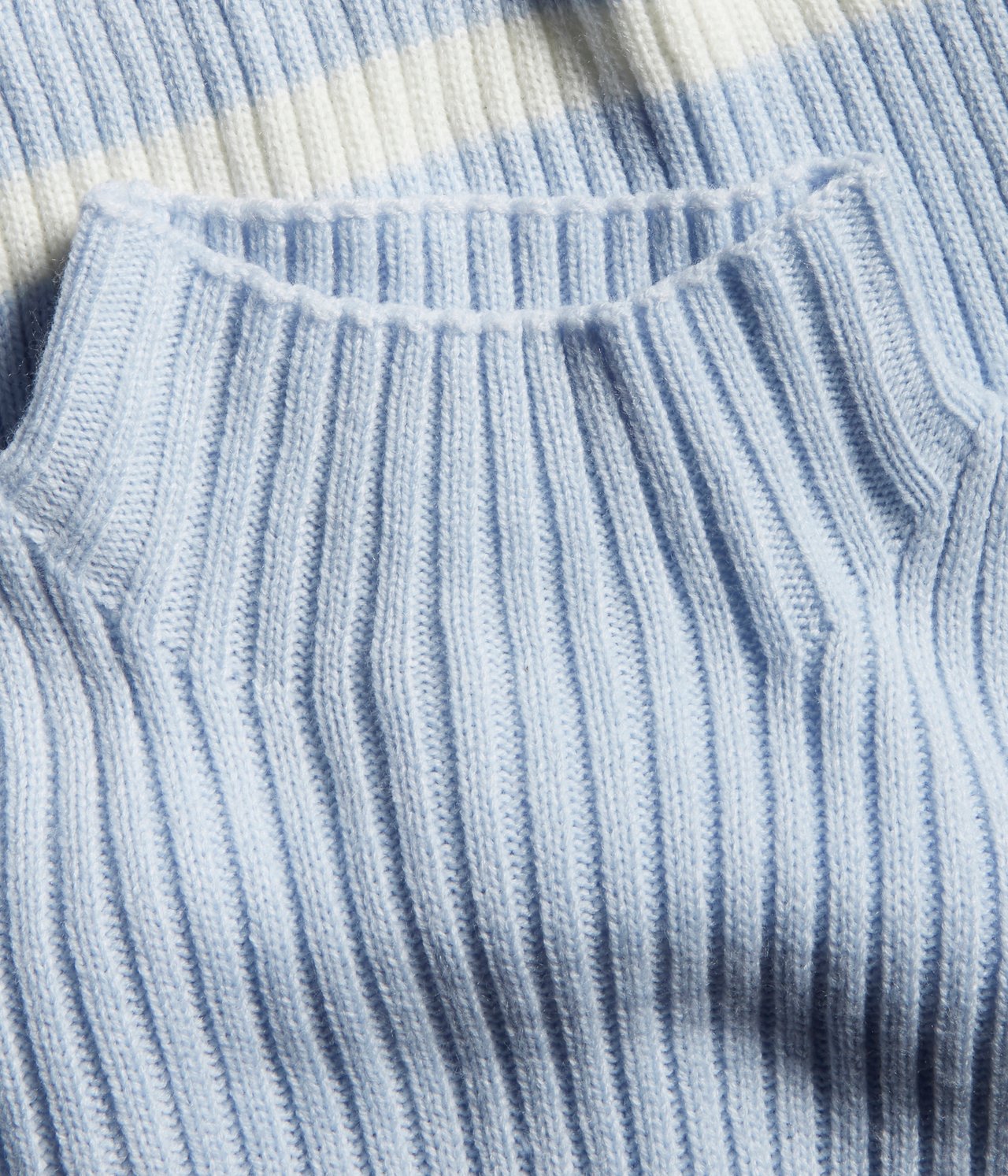Sweter z dzianiny w paski - Niebieski - 6