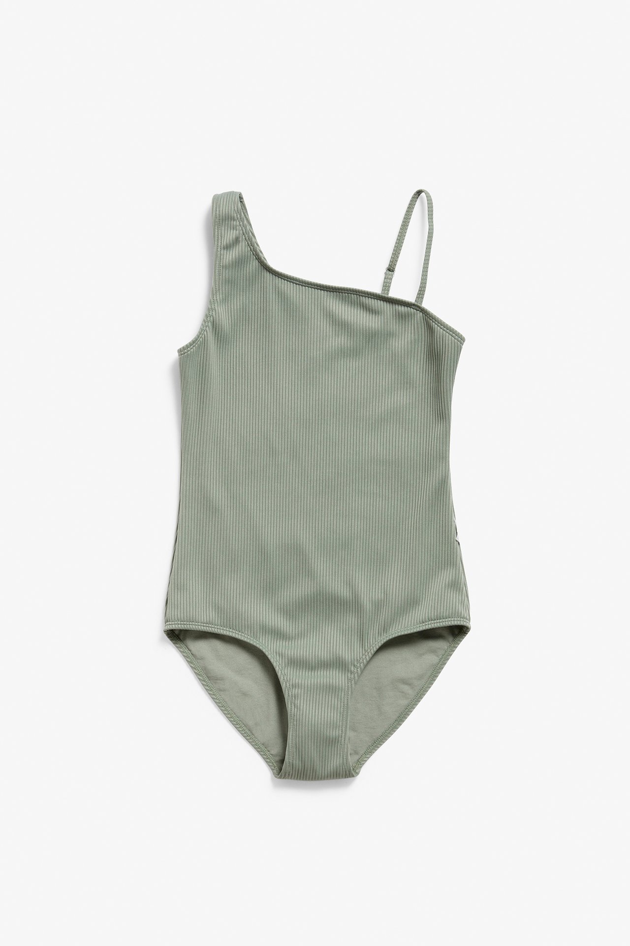 Prążkowany strój kąpielowy - Zielony - 2