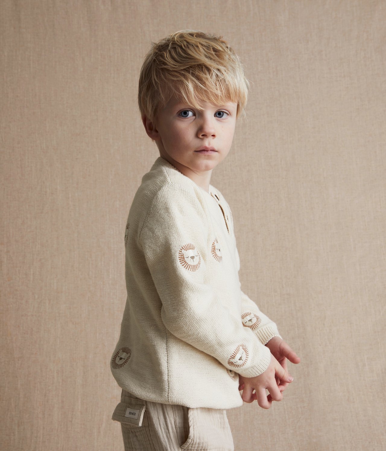 Strikkegenser - Lys beige - 3