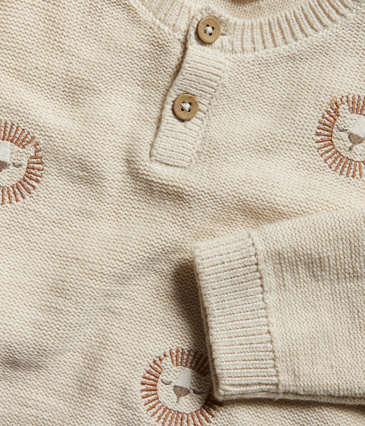 Strikkegenser - Lys beige - 5