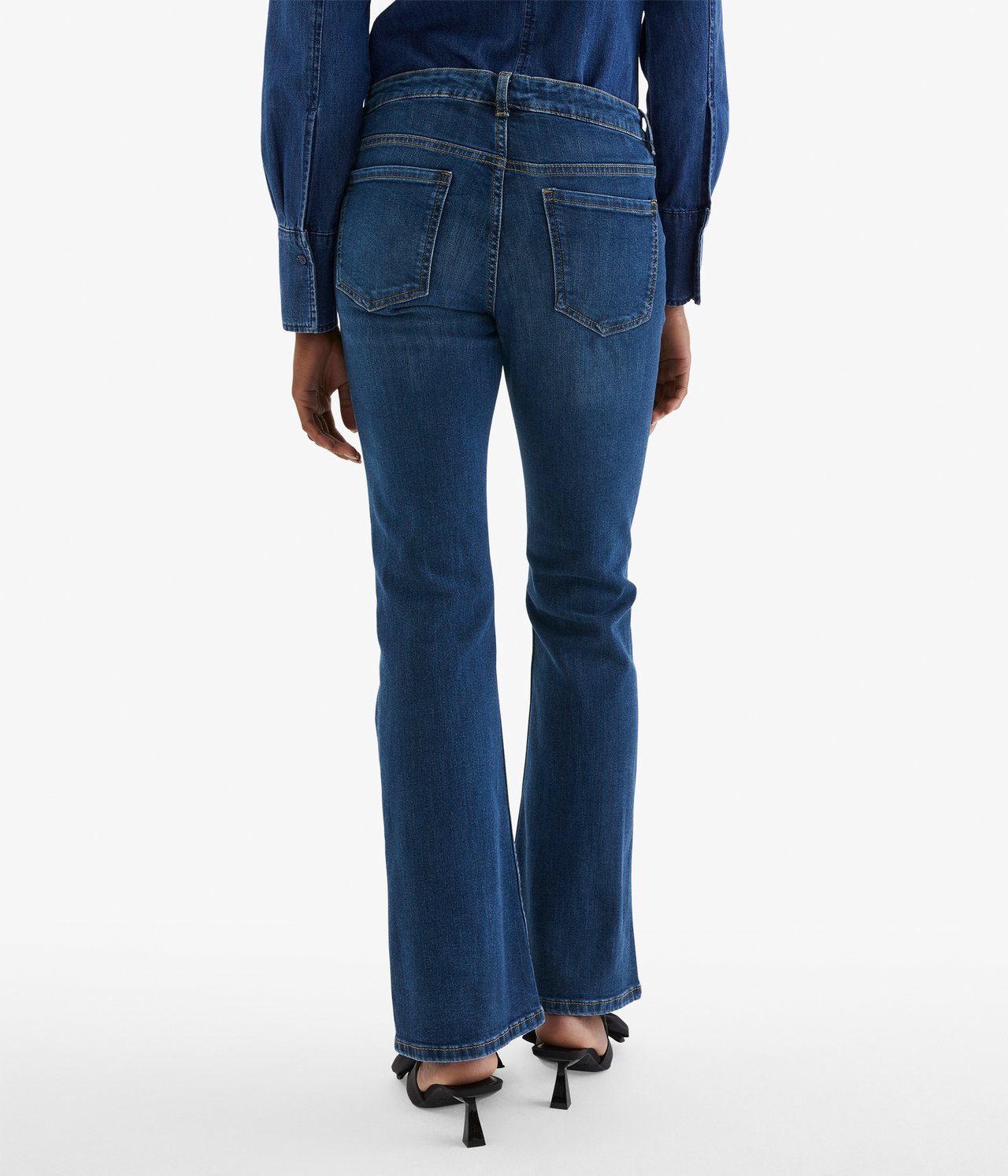 Flare Jeans Low Waist - Denimi - 175cm / Storlek: 38 - 4