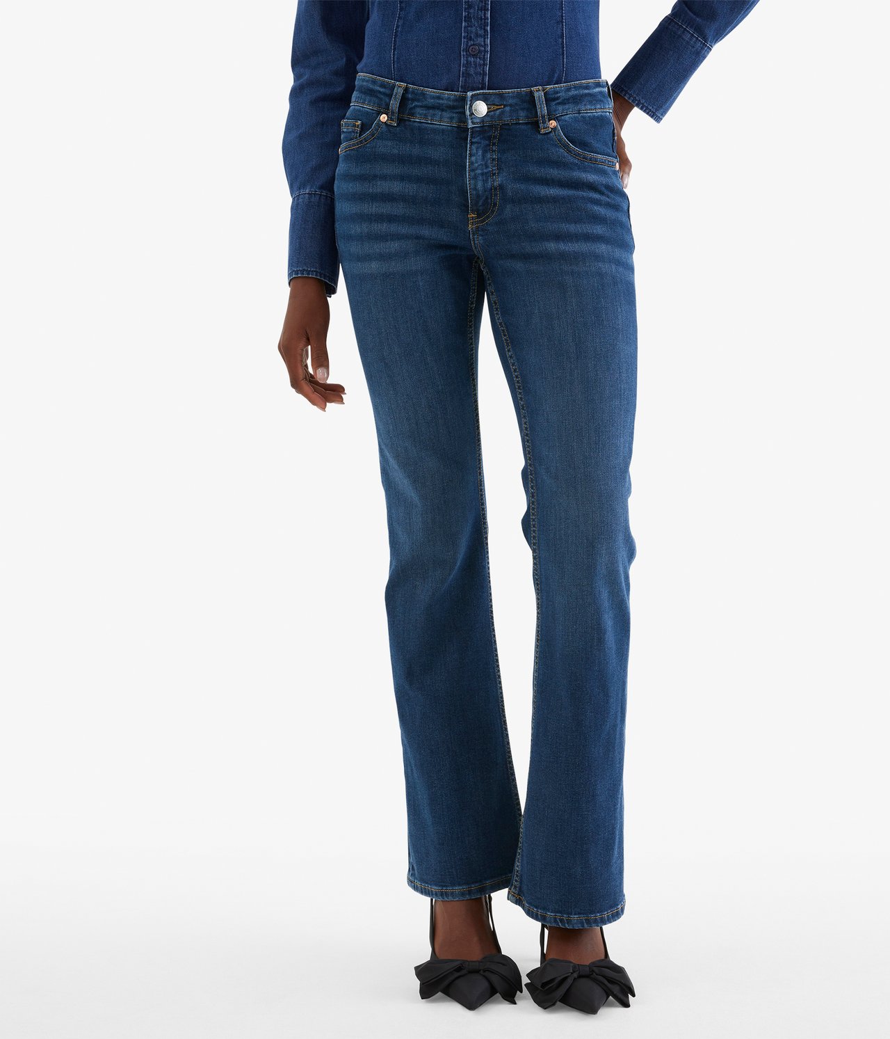 Flare Jeans Low Waist - Denim - 175cm / Storlek: 38 - 2