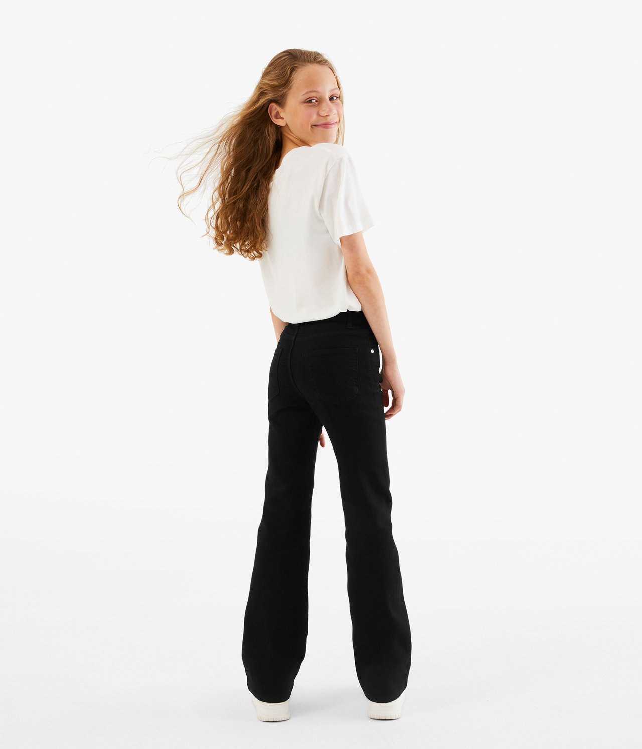 Bootcut jeans mid waist - Musta - 3