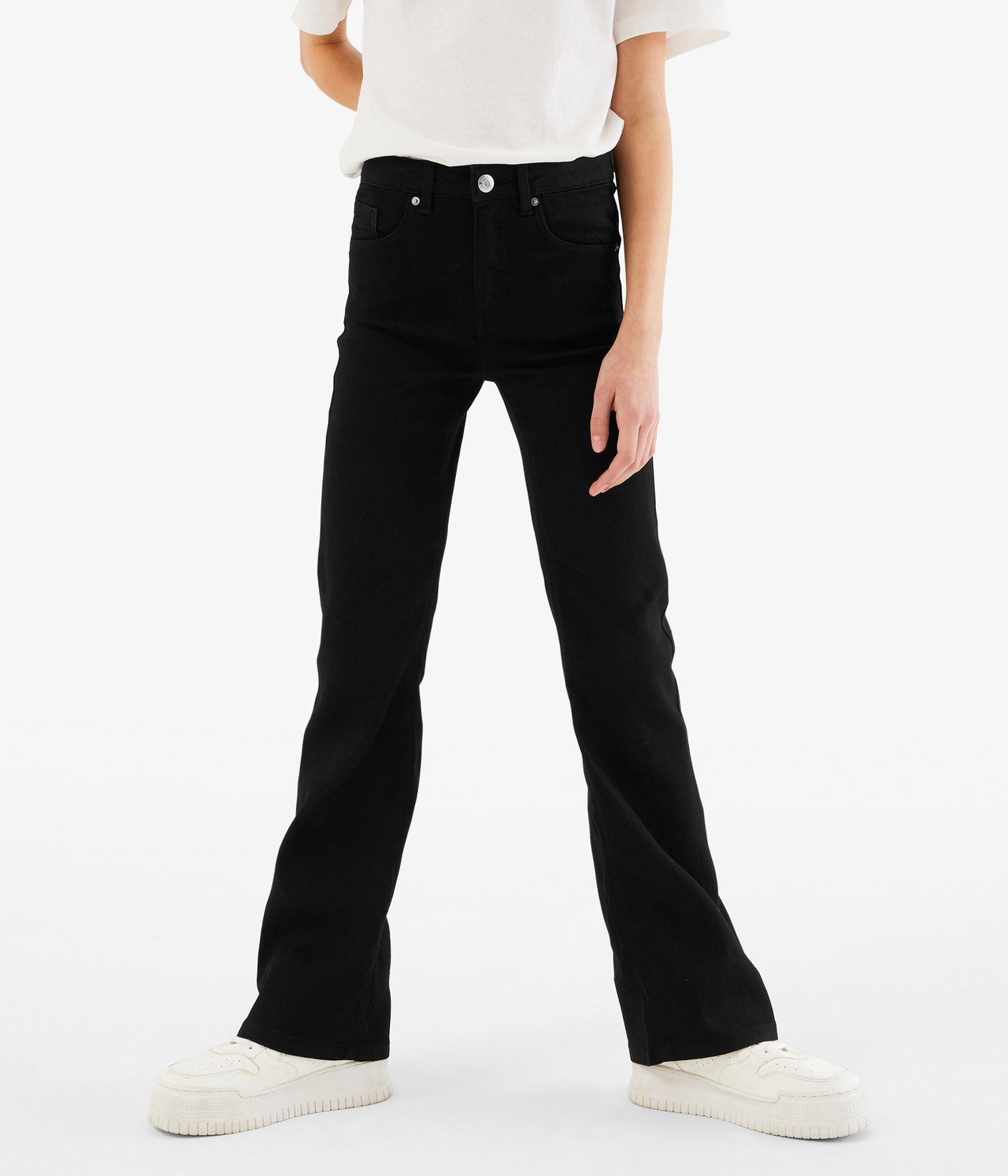 Bootcut jeans mid waist - Musta - 2