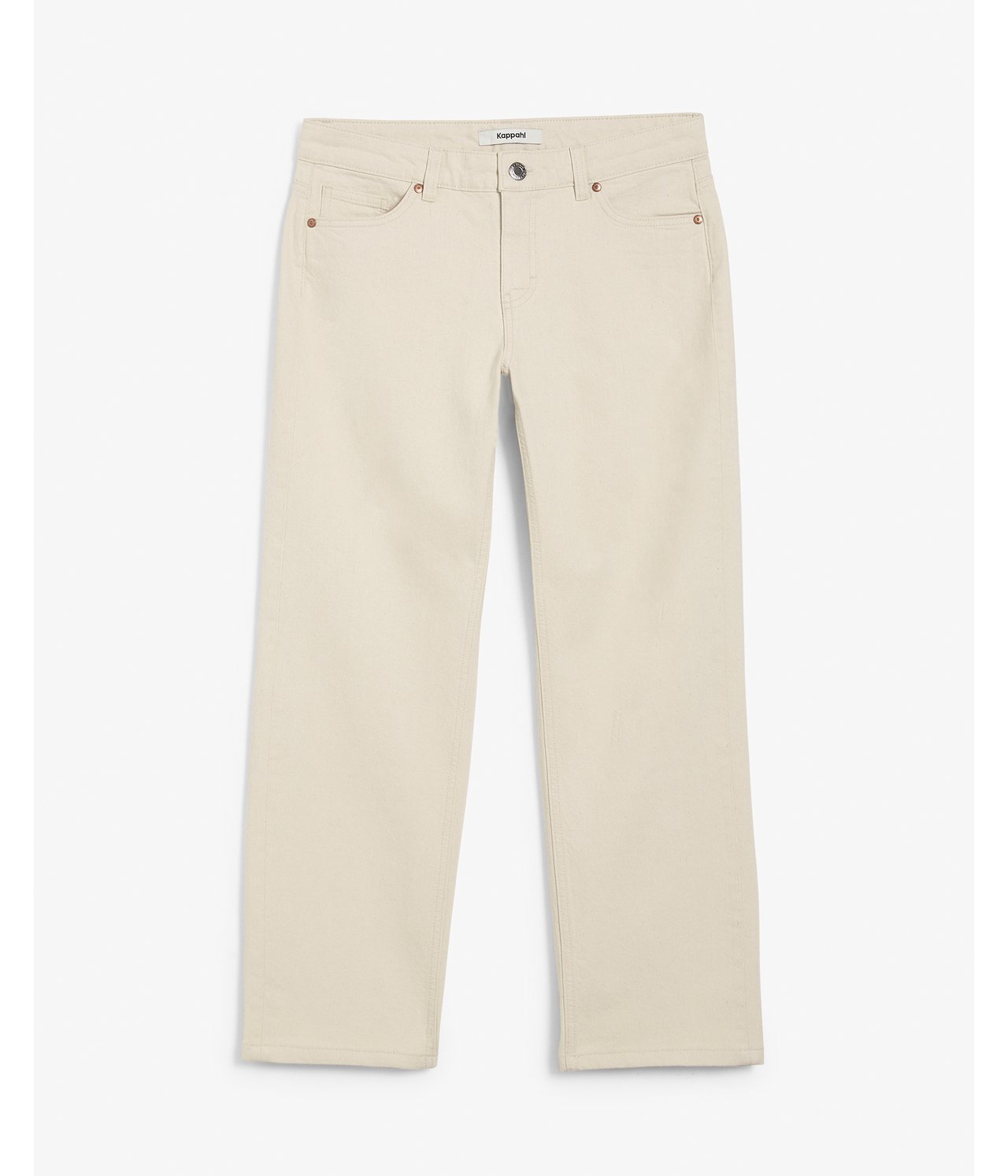 Dżinsy Cropped Straight Twill Low Waist - Offwhite - 6