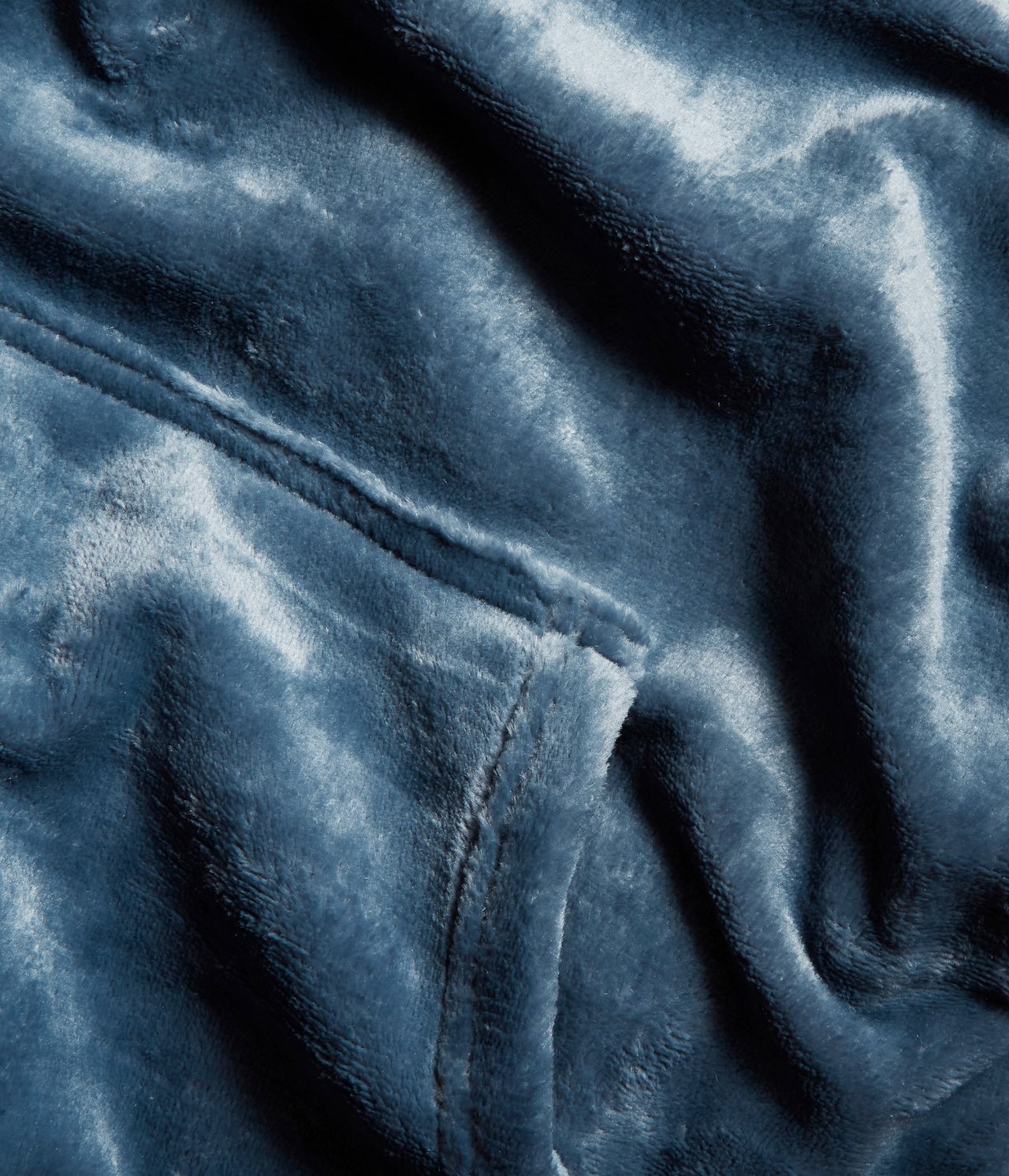 Bluza z polaru, z kapturem - Niebieski - 1