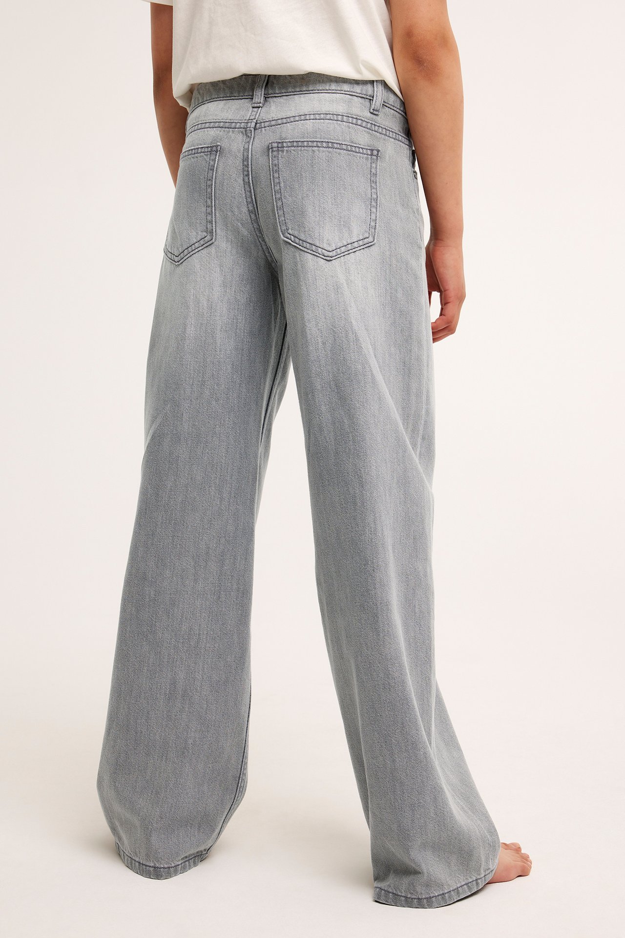 Loose jeans low waist - Ljusgrå - 6