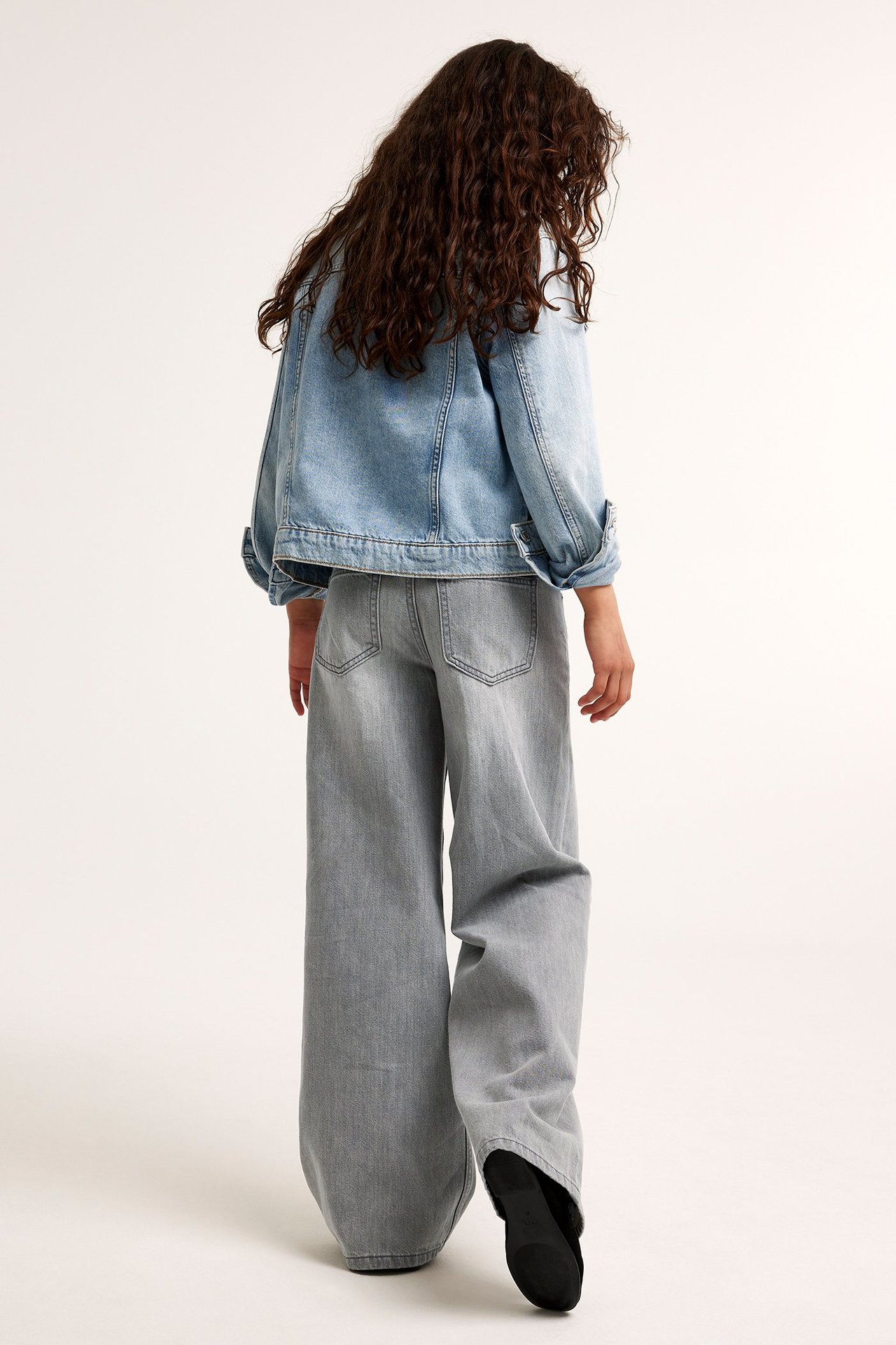 Jeans loose fit low waist Lysegrå - null - 6