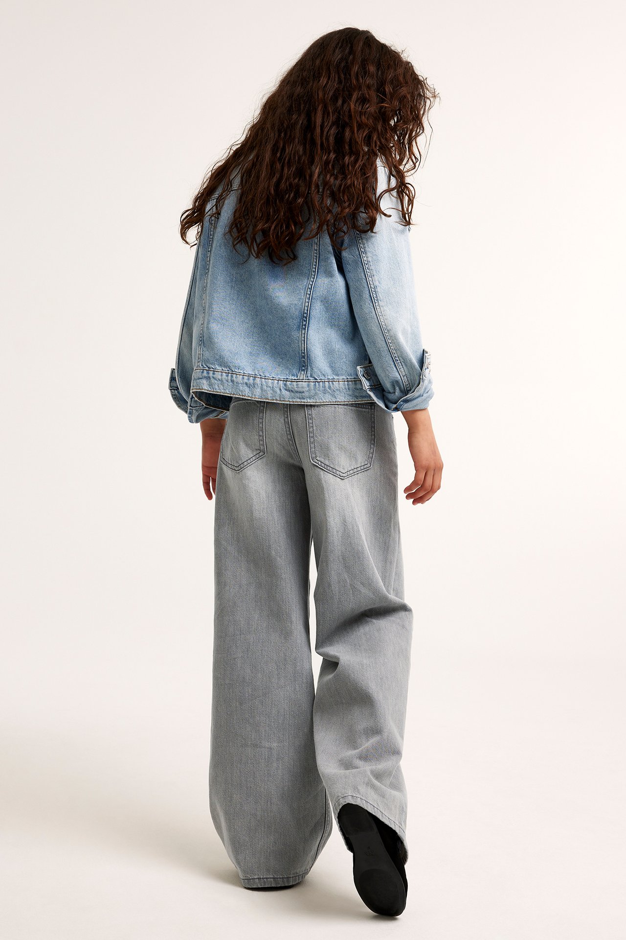 Loose jeans low waist - Ljusgrå - 5