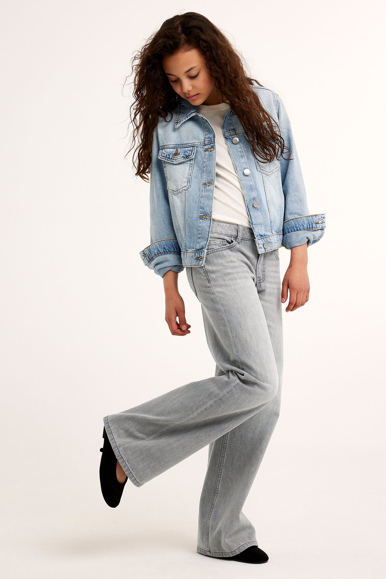 Jeans loose fit low waist Lysegrå - null - 0