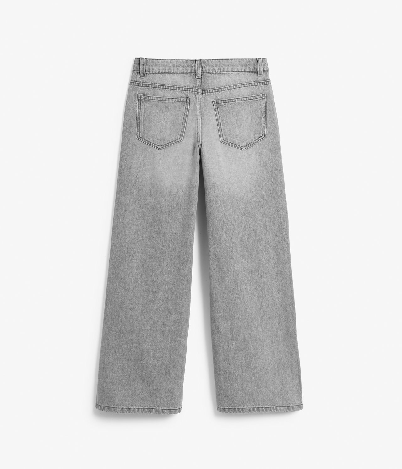 Jeans loose fit low waist - Vaaleanharmaa - 9