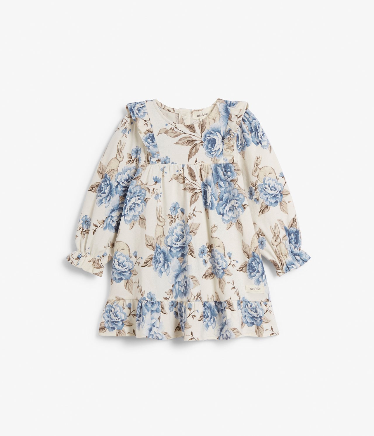 Blommig babyklänning - Offwhite - 5