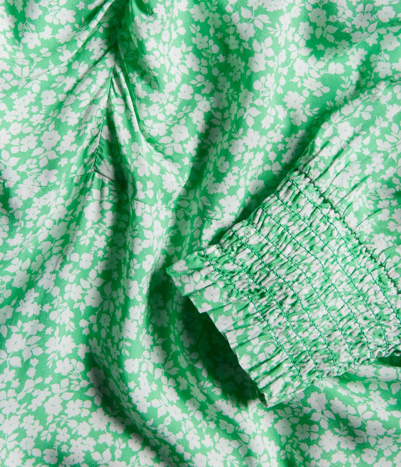 Kukkakuvioinen mekko - Vihreä - 5
