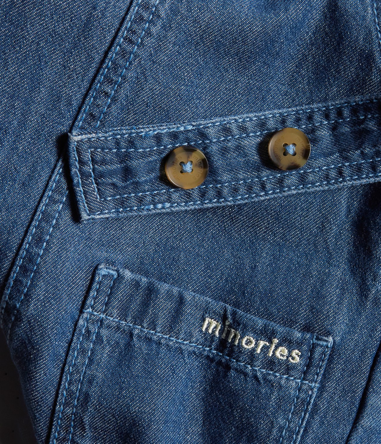 Hängselbyxor baby - Mörk denim - 2