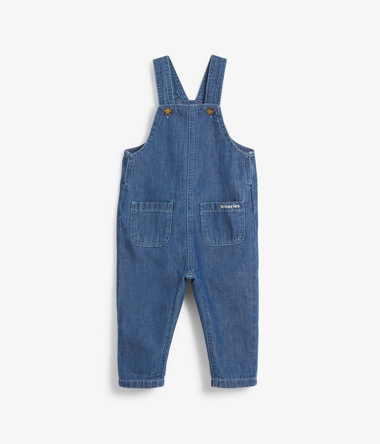 Hängselbyxor baby - Mörk denim - 3