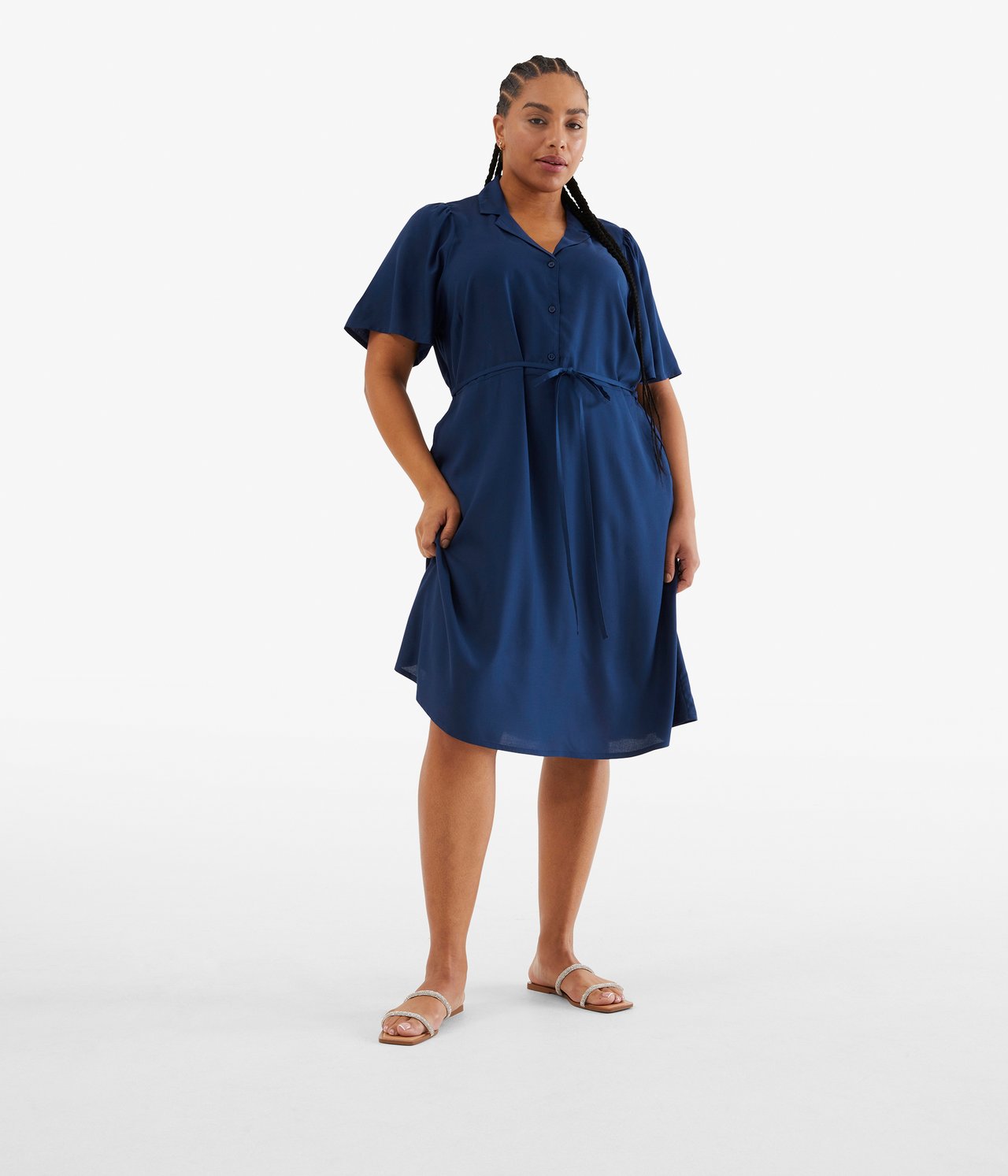 Sukienka z paskiem - Niebieski - 176cm / Storlek: XL - 1