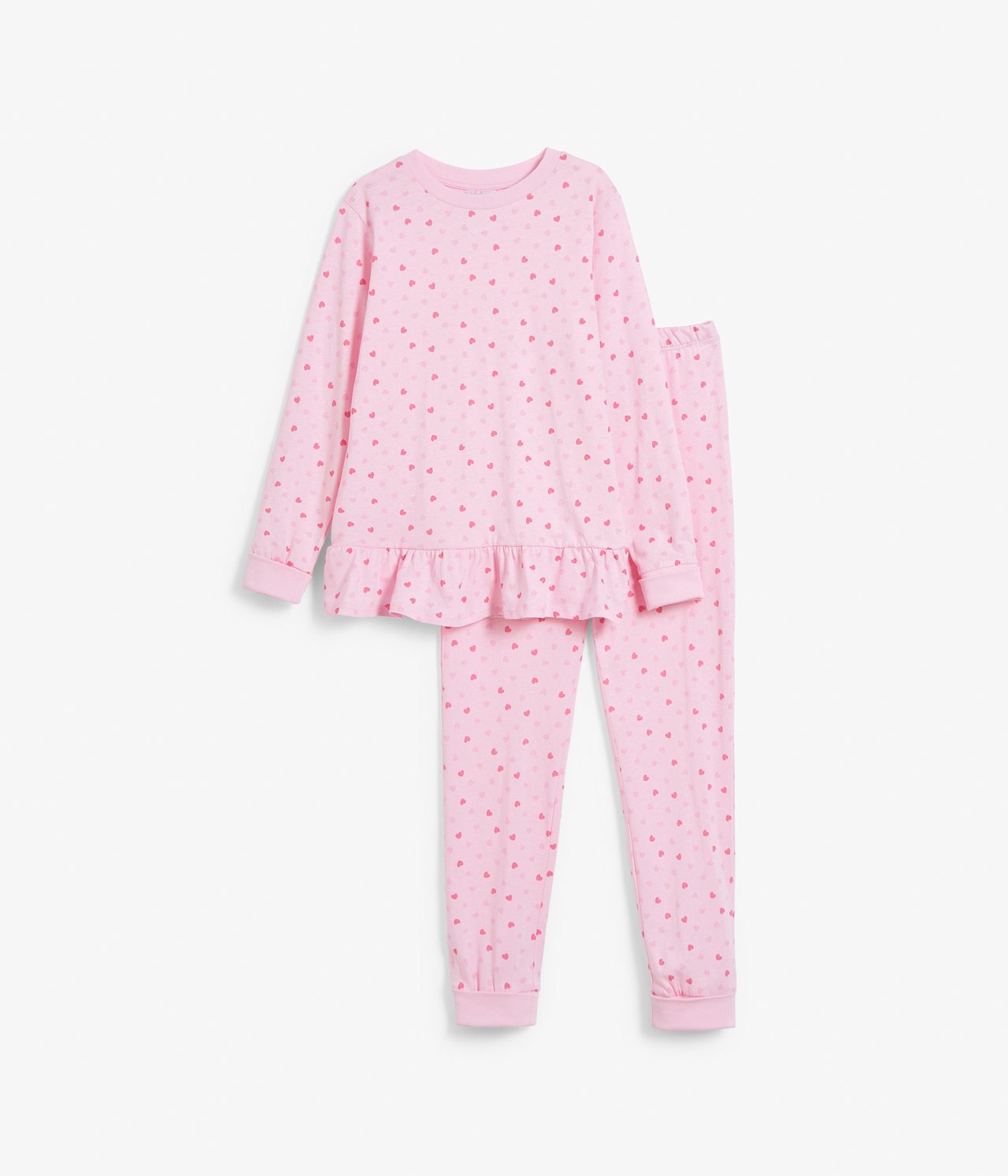 Hjärtmönstrad pyjamas - Rosa - 2