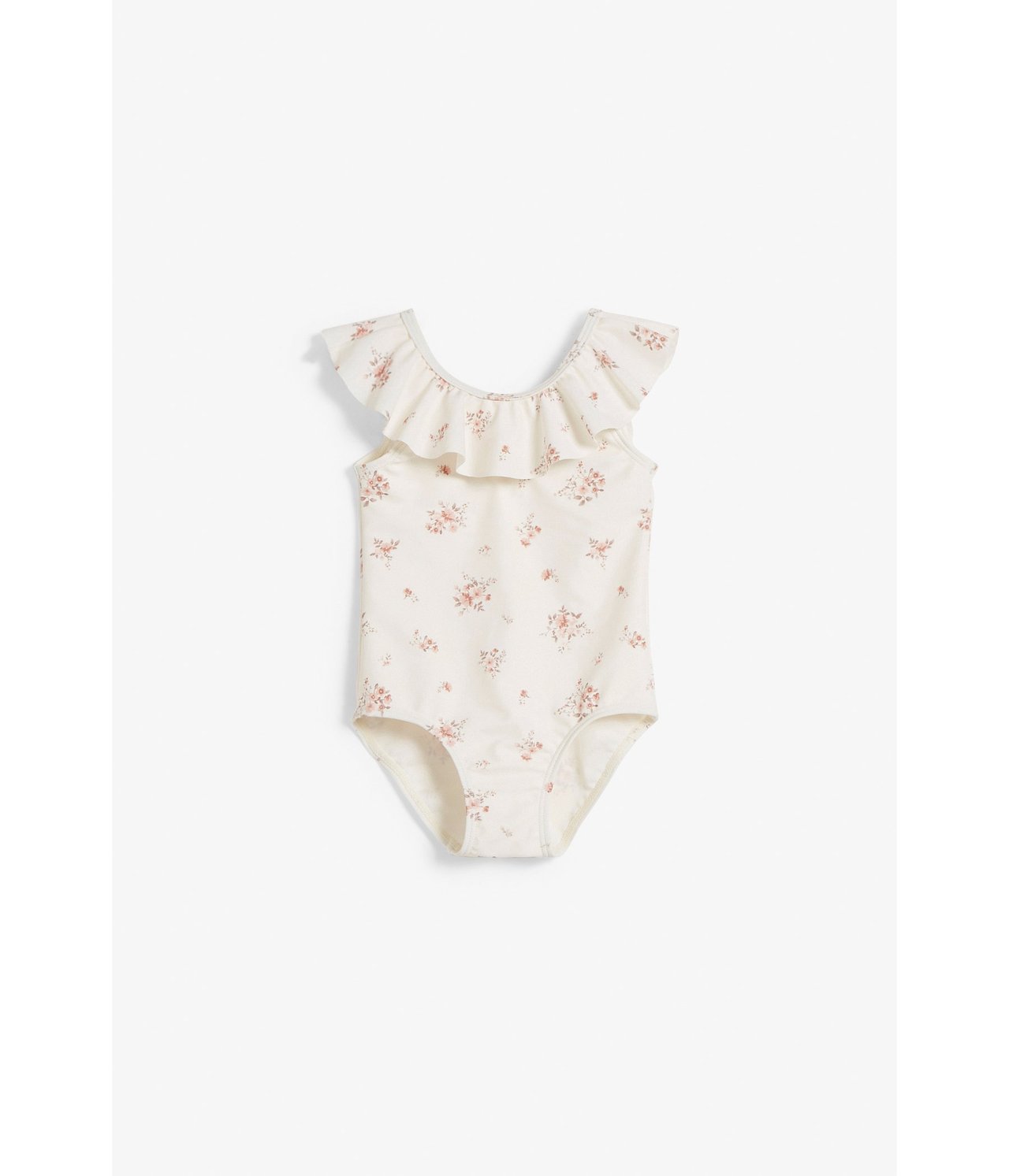 Blommig babybadräkt Offwhite - null - 0