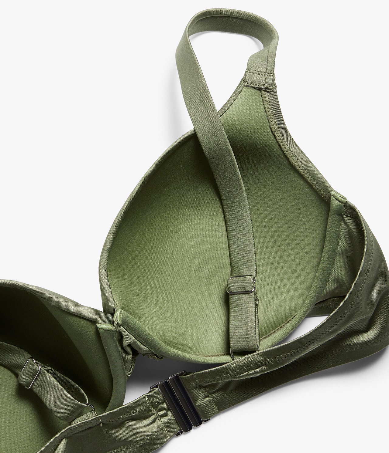 Kietaisumallinen bikiniyläosa - Vihreä - 4