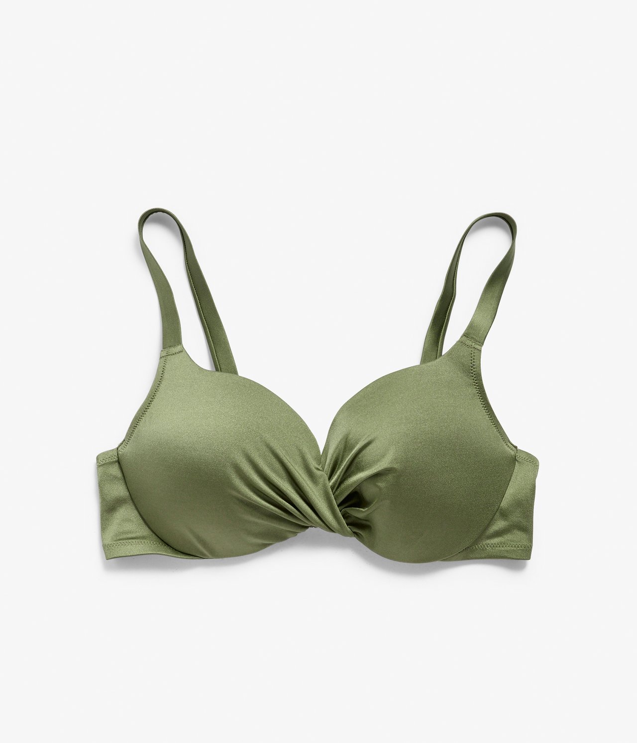 Kietaisumallinen bikiniyläosa - Vihreä - 5
