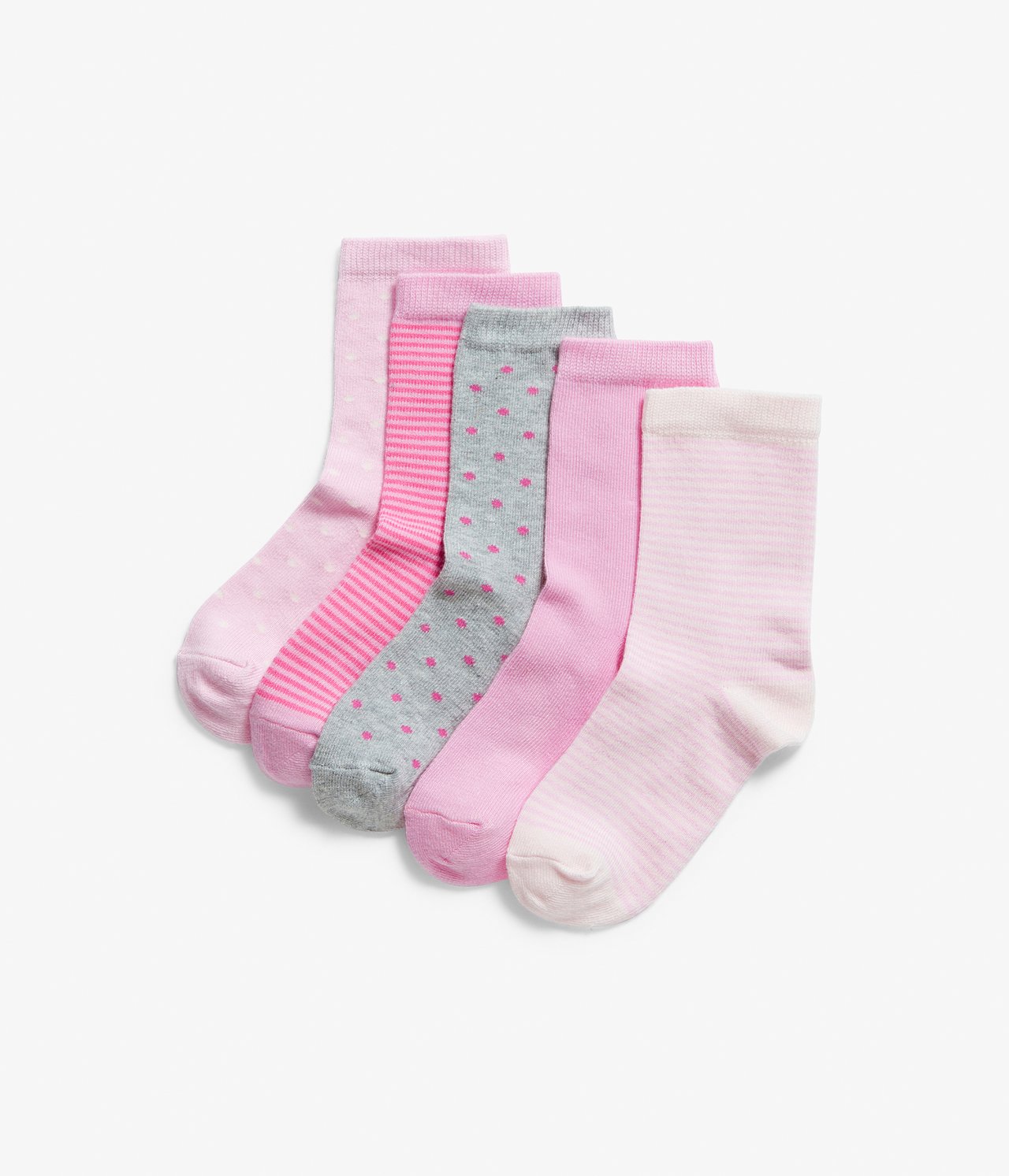 5-pk. sokker - Rosa - 1