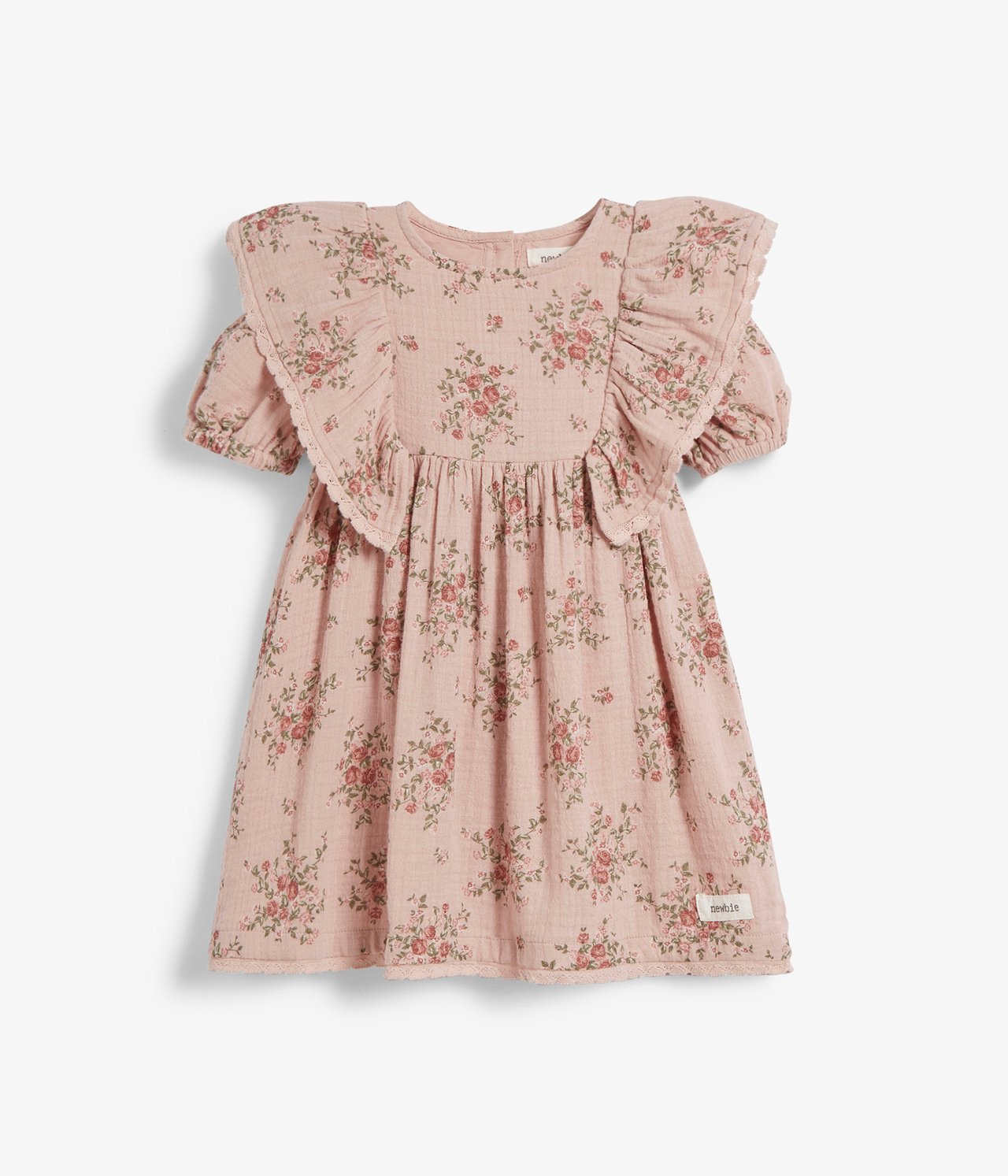 Blommig babyklänning - Rosa - 4