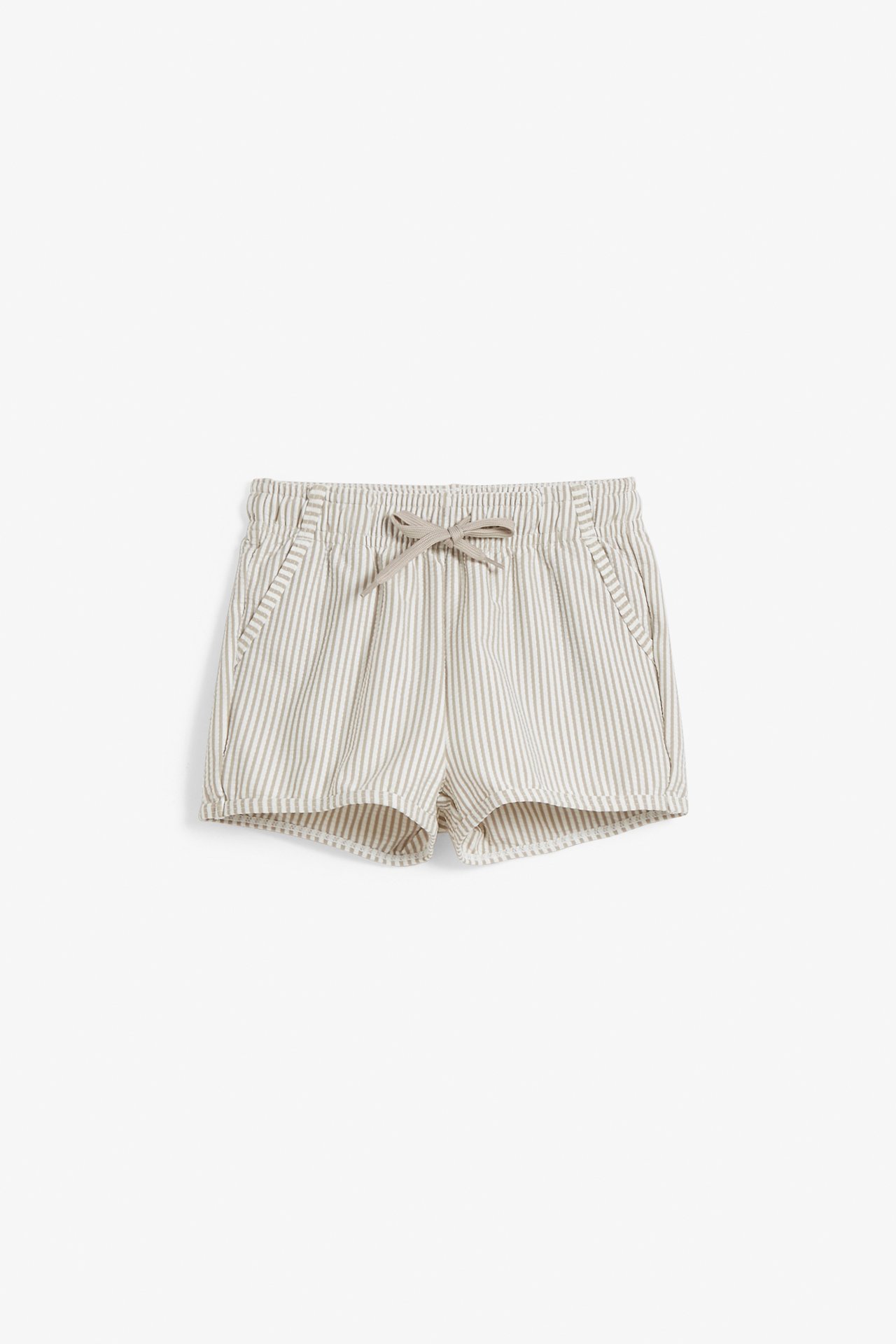 Raidalliset lasten uimashortsit - Beige - 2