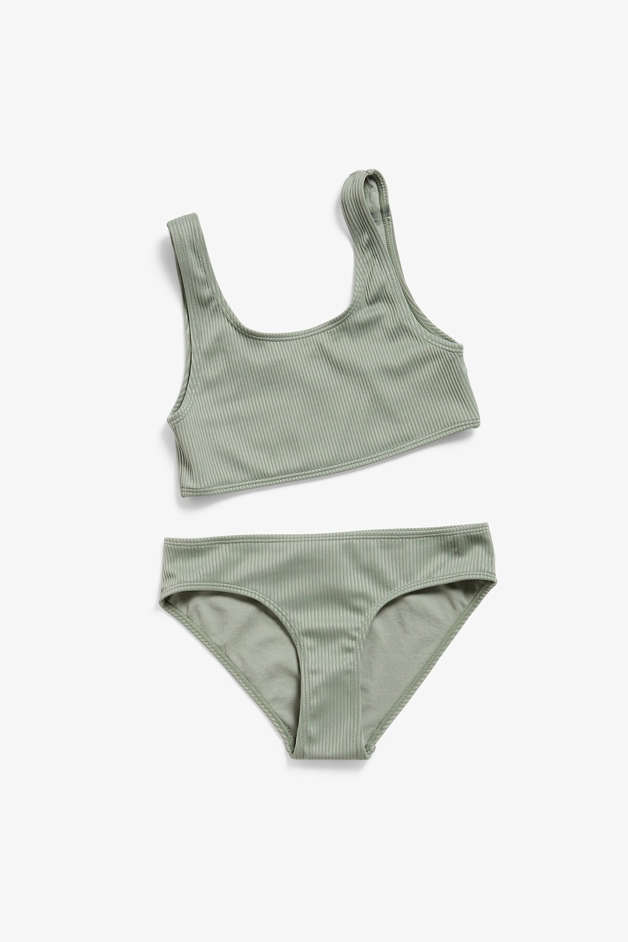 Prążkowane bikini - Zielony - 1