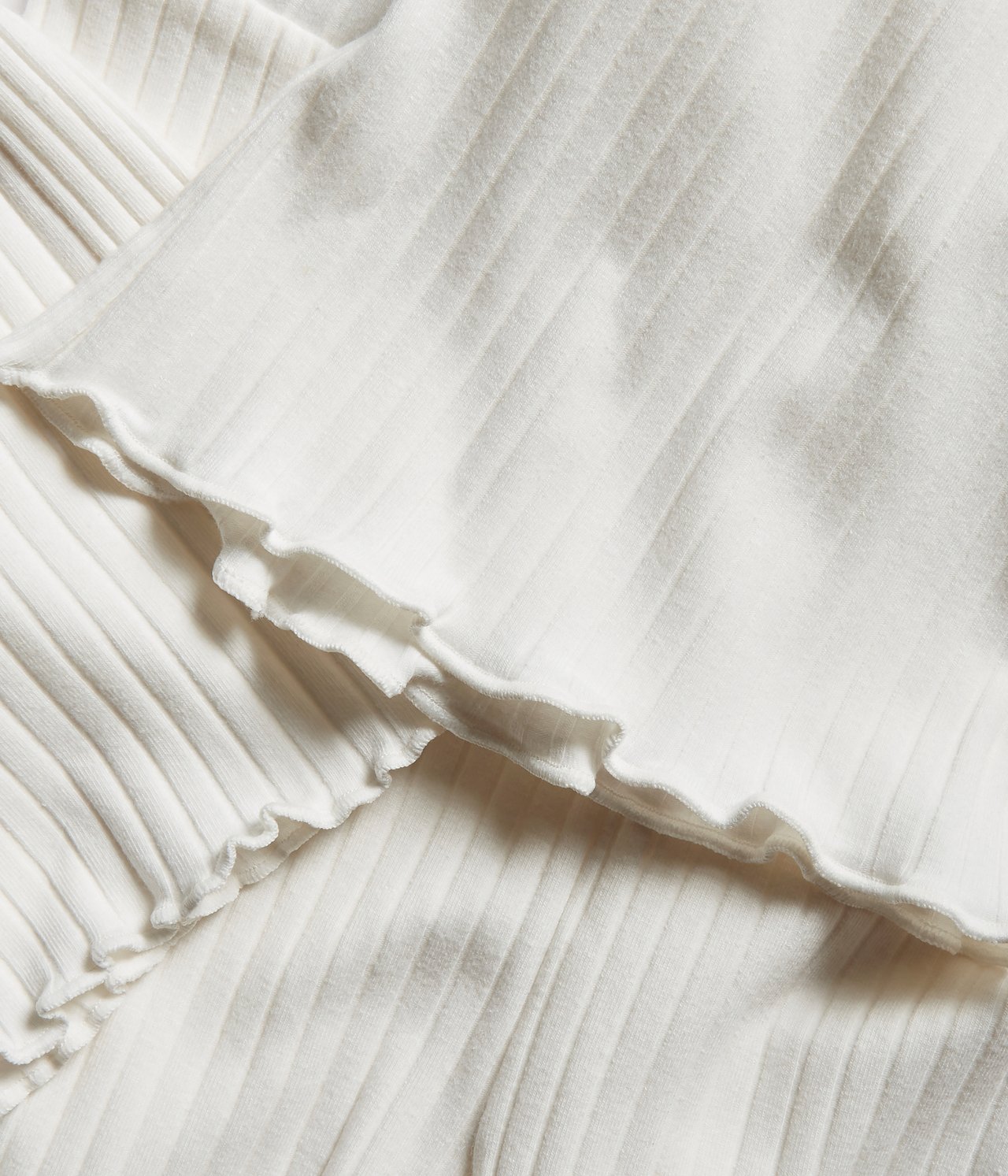 Prążkowane rozszerzane legginsy - Offwhite - 5