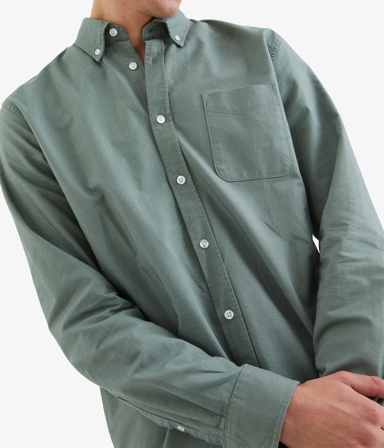 Oxfordskjorta regular fit - Grön - 189cm / Storlek: M - 3