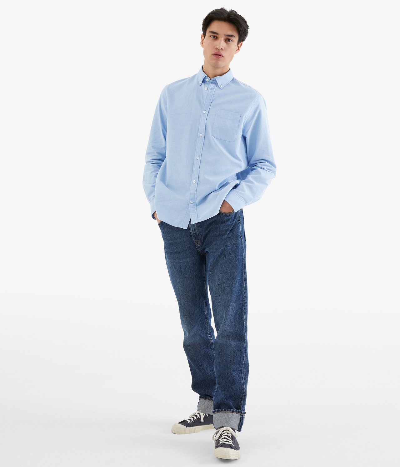 Oxfordskjorta regular fit Ljusblå - null - 3